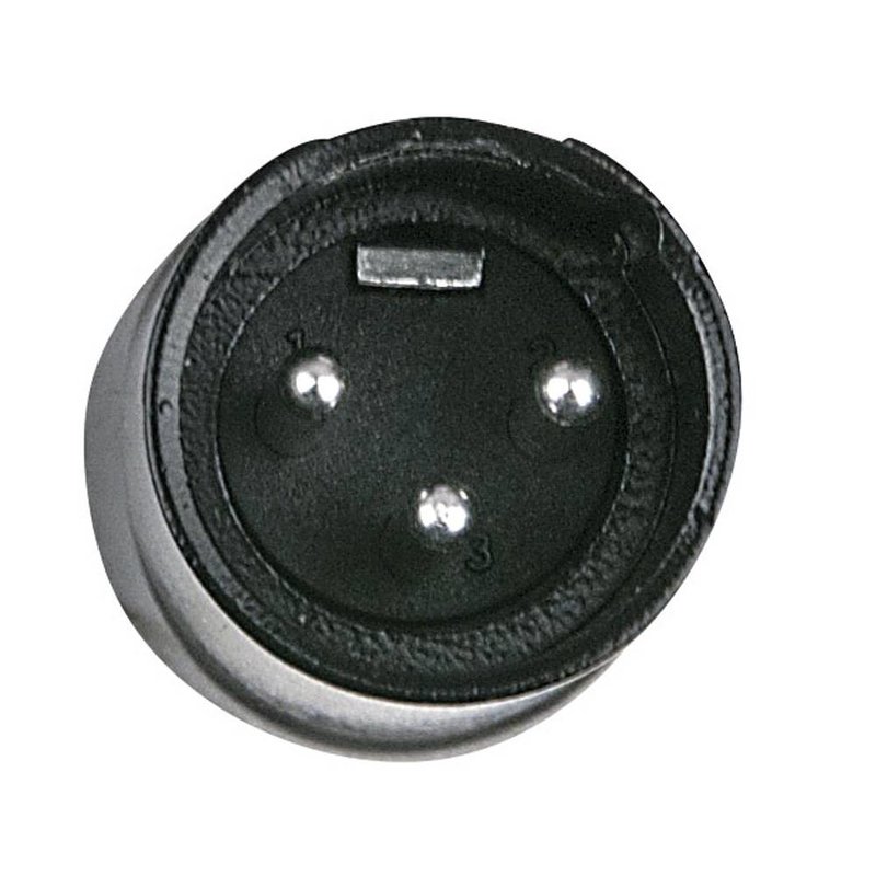 XLR plug X-type 3p male zwart met kleurring