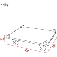 DAP UCA-SCVWB Wielplaat voor stack case UCA-SCVWB Wielplaat voor stack case