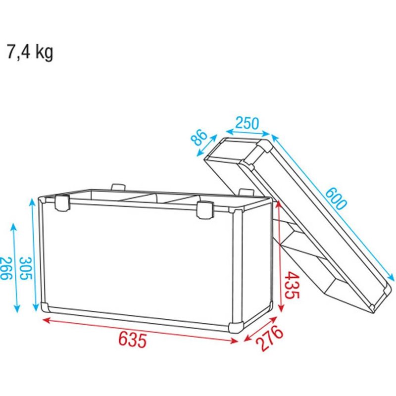 LCA-PHA6 Flightcase voor 2x Phantom 25/50/65 Value line