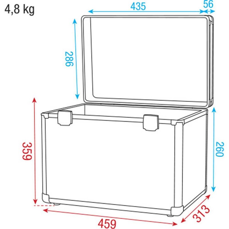 LCA-PAR4 flightcase voor 4x Compact Par
