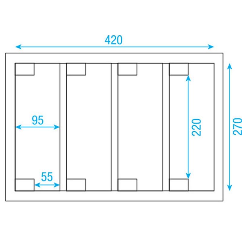LCA-PAR4 flightcase voor 4x Compact Par