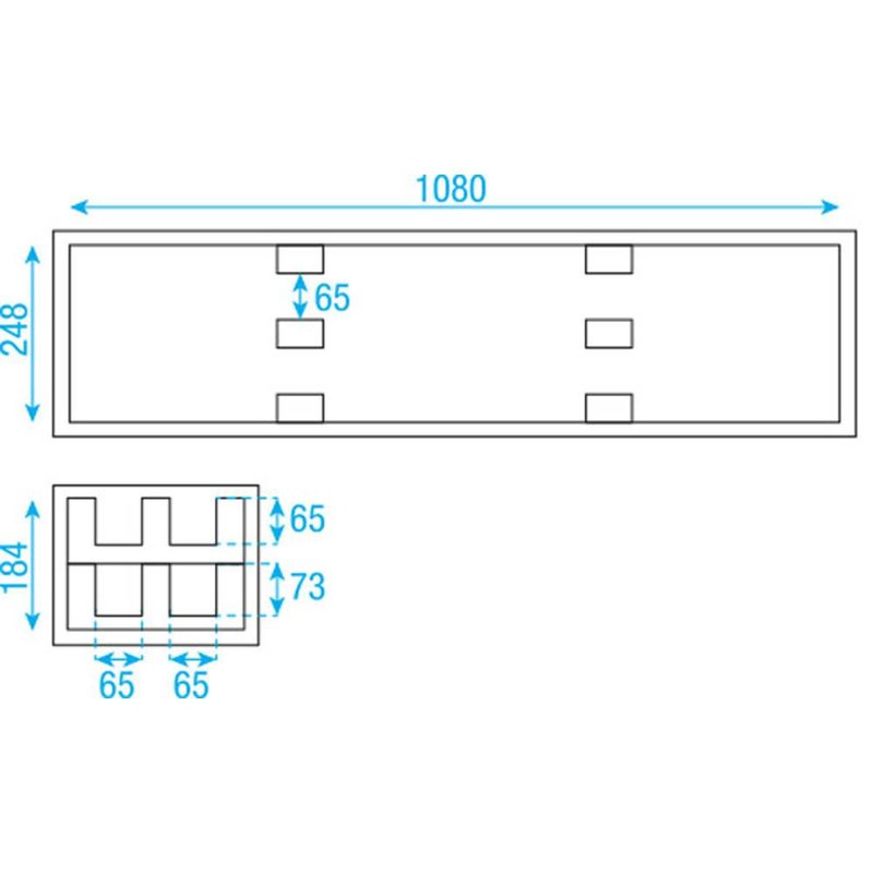 LCA-BAR2 Flightcase voor 4x LED Bar Value Line