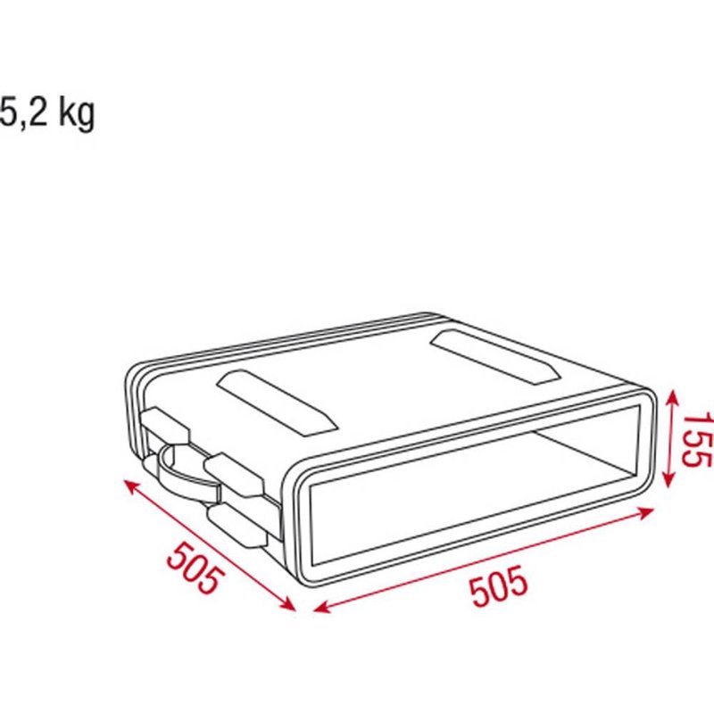 ABS kunststof flightcase 2 HE