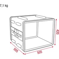 ABS kunststof flightcase 8 HE