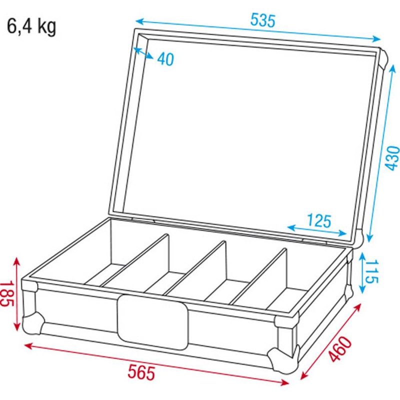 DAP ACA-CD170 Flightcase voor 170 CD's ACA-CD170 Flightcase voor 170 CD's