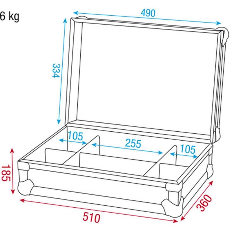 DAP UCA-TOOL1 Roadie flightcase UCA-TOOL1 Roadie flightcase