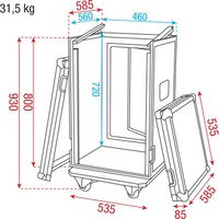 RCA-DD16TOP Slant flightcase 16+10 HE