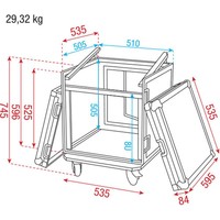RCA-DD8TOP Slant flightcase 8+10 HE
