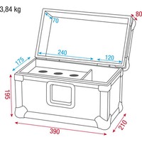 ACA-MIC4 Flightcase voor 6 microfoons