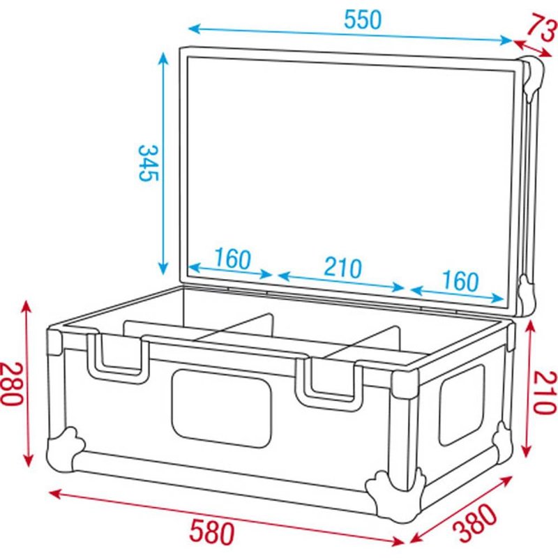 UCA-SC1 Stack Case 1 Universele flightcase