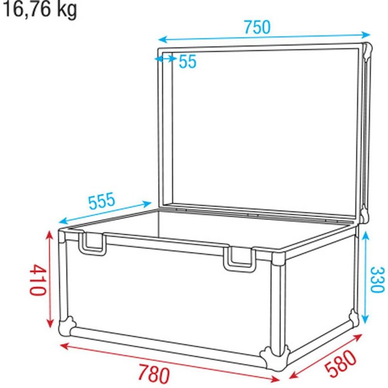UCA-SC4 Stack Case 4 Universele flightcase