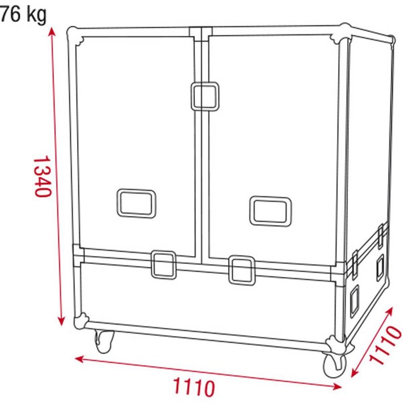 LCA-MIR100 Flightcase voor 100cm spiegelbol