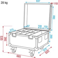 LCA-PAR3 Flightcase for 8x Compact Par