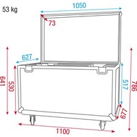 DAP LCA-SUN1 Flightcase voor 8x Sunstrip active LCA-SUN1 Flightcase voor 8x Sunstrip active