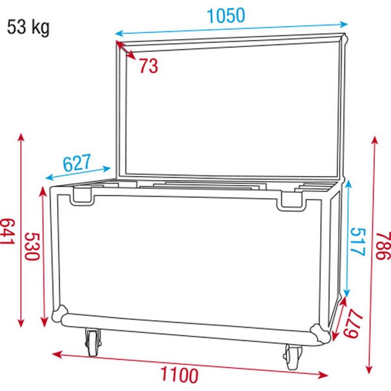 DAP LCA-SUN1 Flightcase voor 8x Sunstrip active LCA-SUN1 Flightcase voor 8x Sunstrip active