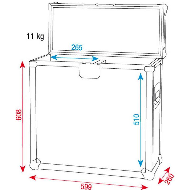 DAP LCA-SCAN1 Flightcase voor 2 scans LCA-SCAN1 Flightcase voor 2 scans