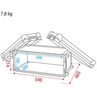 RCA-DD4EFX Flightcase voor effecten 4 HE
