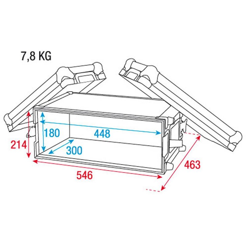 RCA-DD4EFX Flightcase voor effecten 4 HE