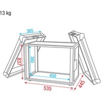 RCA-DD8EFX Flightcase voor effecten 8 HE