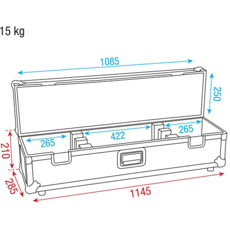 LCA-BAR1 Flightcase voor 4x LED bars