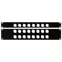 DAP 19 inch rackpaneel 8x D-hole 1HE 19 inch rackpaneel 8x D-hole 1HE
