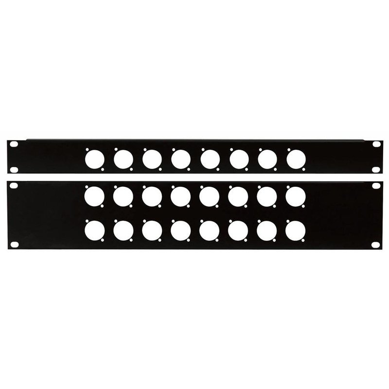 DAP 19 inch rackpaneel 8x D-hole 1HE 19 inch rackpaneel 8x D-hole 1HE