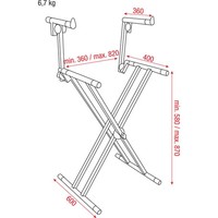 Keyboard Stand MKII voor 2 keyboards