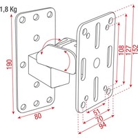 Compact speaker wall bracket muurbeugel