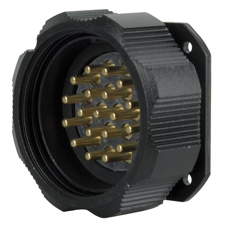 Socapex 19 pins male chassis connector