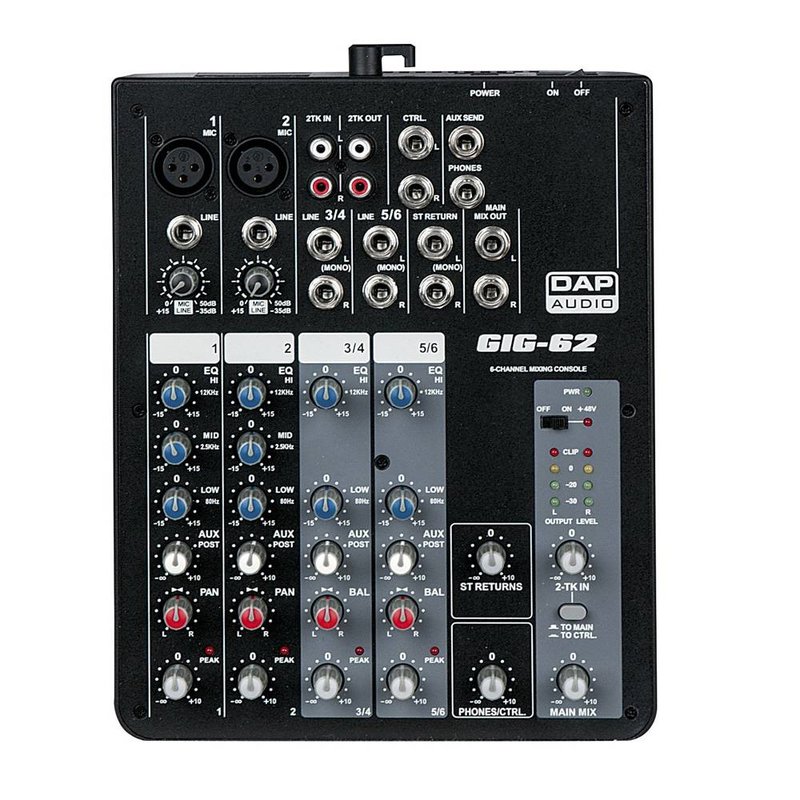 GIG-62 6-kanaal live mixer