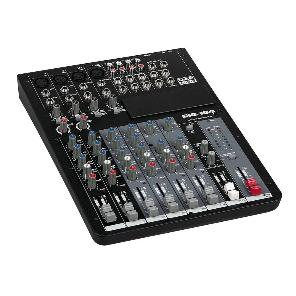 DAP GIG-104C 10-kanaals mixer met dynamics afbeelding