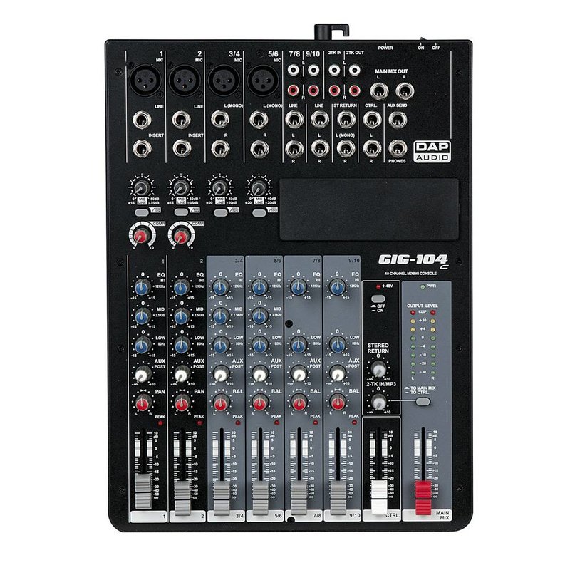 GIG-104C 10-kanaals mixer met dynamics