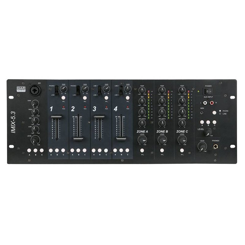 IMIX-5.3 5-kanaals zone mixer
