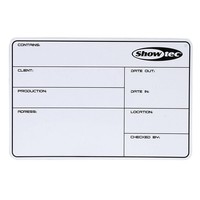 Showtec Flightcase Label 113x170mm zelfklevend Flightcase Label 113x170mm zelfklevend