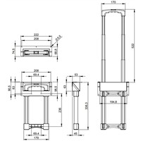 Uitschuif handvat groot met verzet zilver