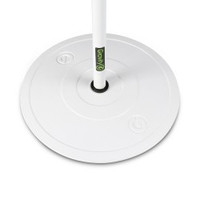 MS23W Microfoonstatief met ronde voet wit