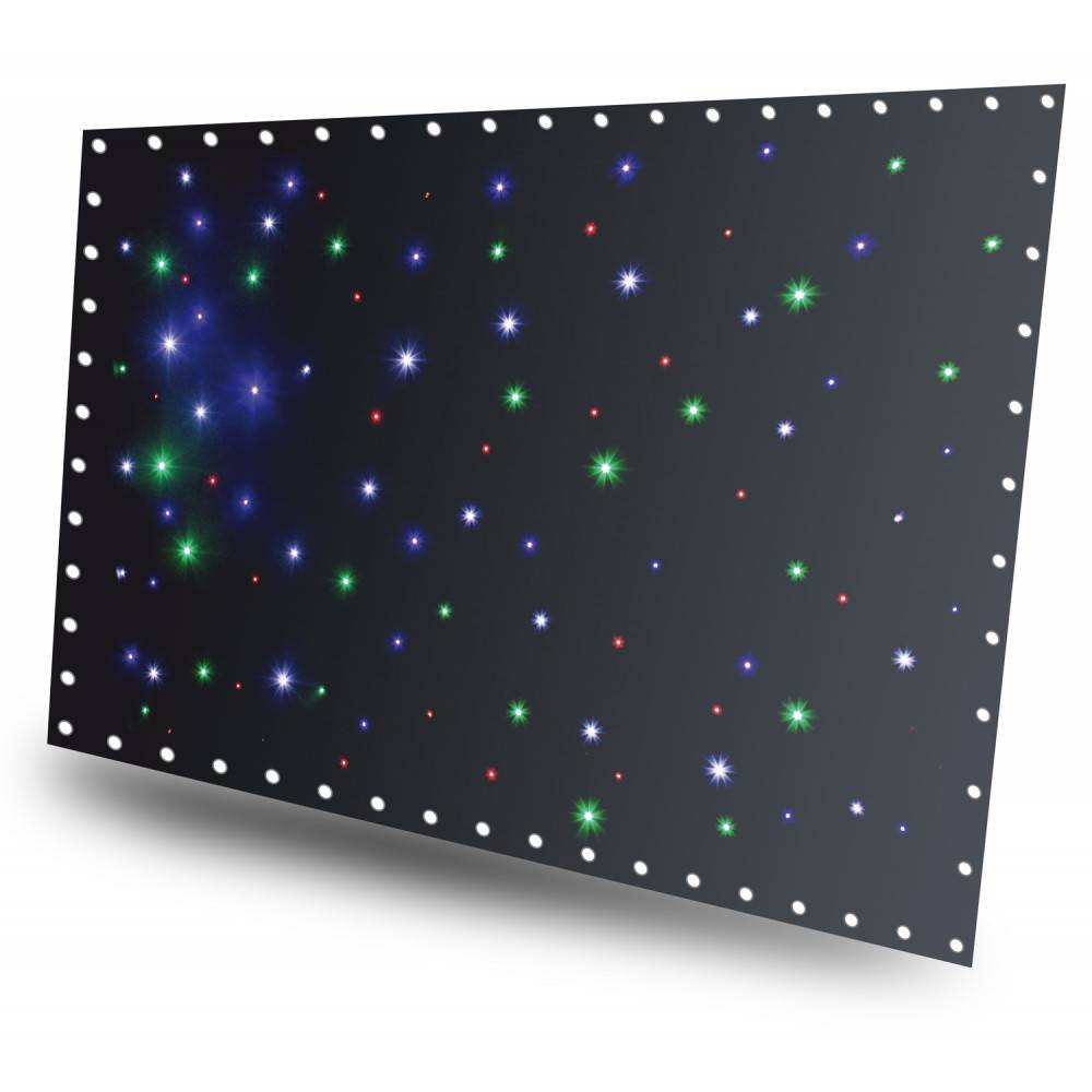 BeamZ SparkleWall LED96 sterrendoek 3x 2m met gekleurde LEDs afbeelding