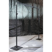 Pipe and drape staander 120-180cm zwart