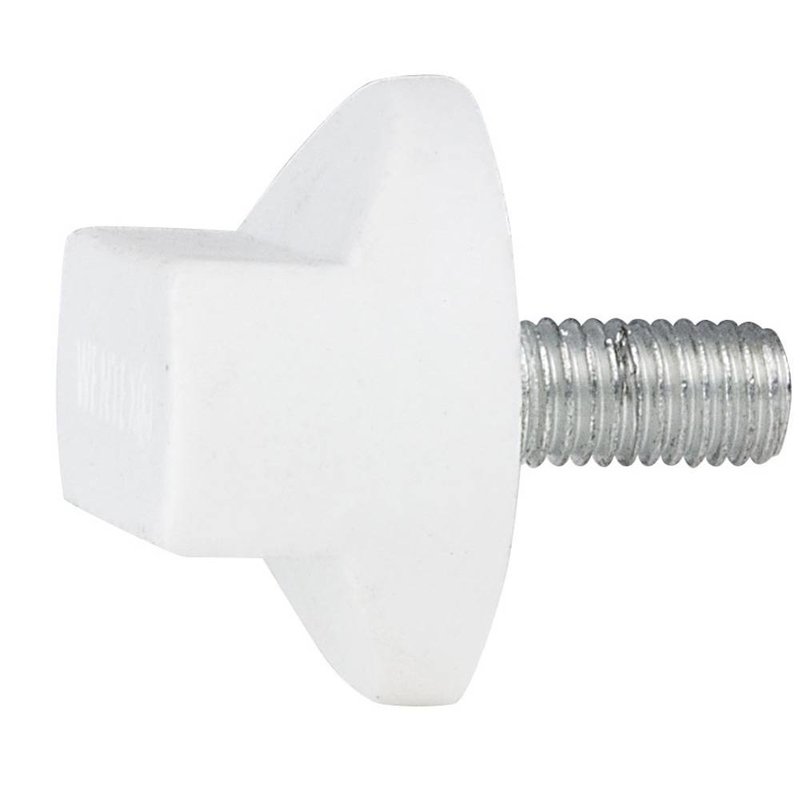 Pipe and drape draaiknop wit M10x20