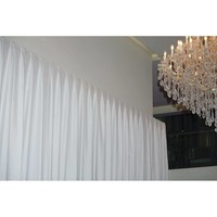 Pipe and drape doek 330x300cm medium gloss wit geplooid