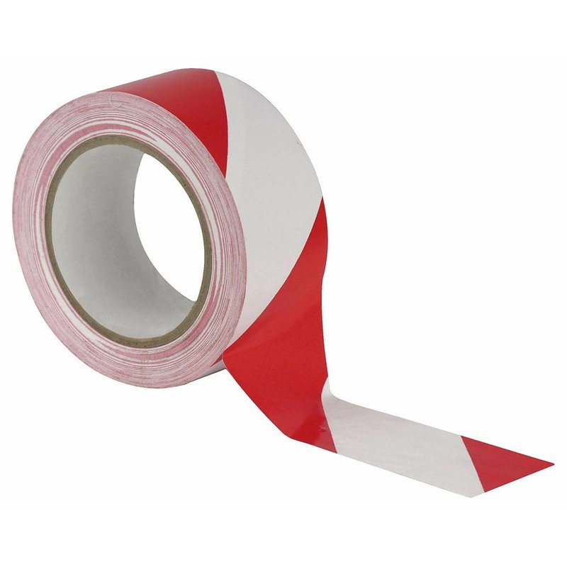 Showtec Vloer-markeringstape 50mm rood-wit Vloer-markeringstape 50mm rood-wit