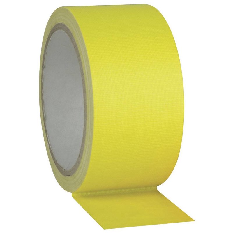Showtec Gaffa tape Neon 50mm 25m geel Gaffa tape Neon 50mm 25m geel