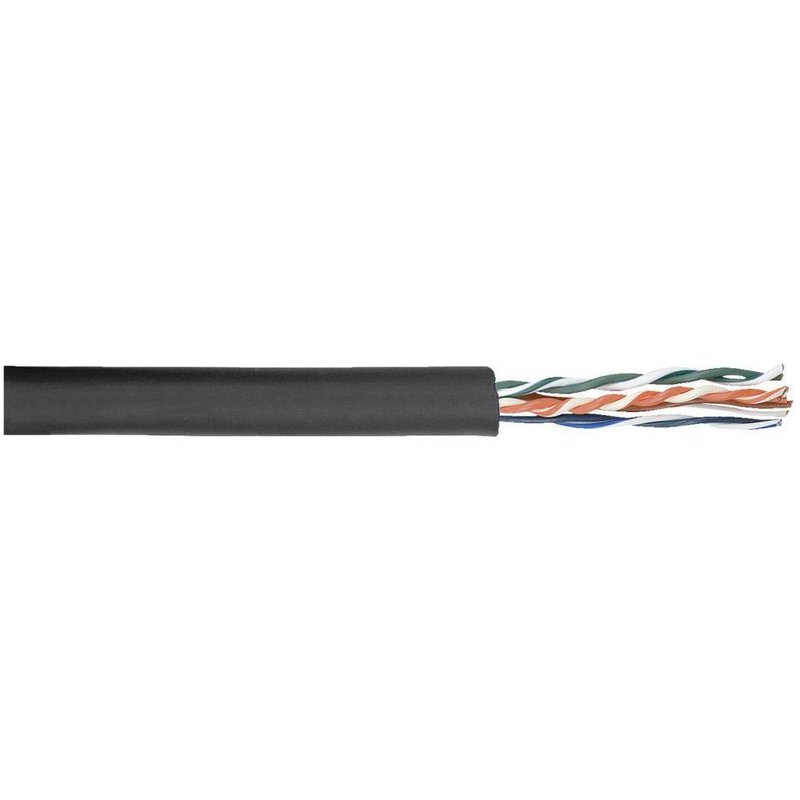 Flexibele CAT-5E kabel 100m zwart