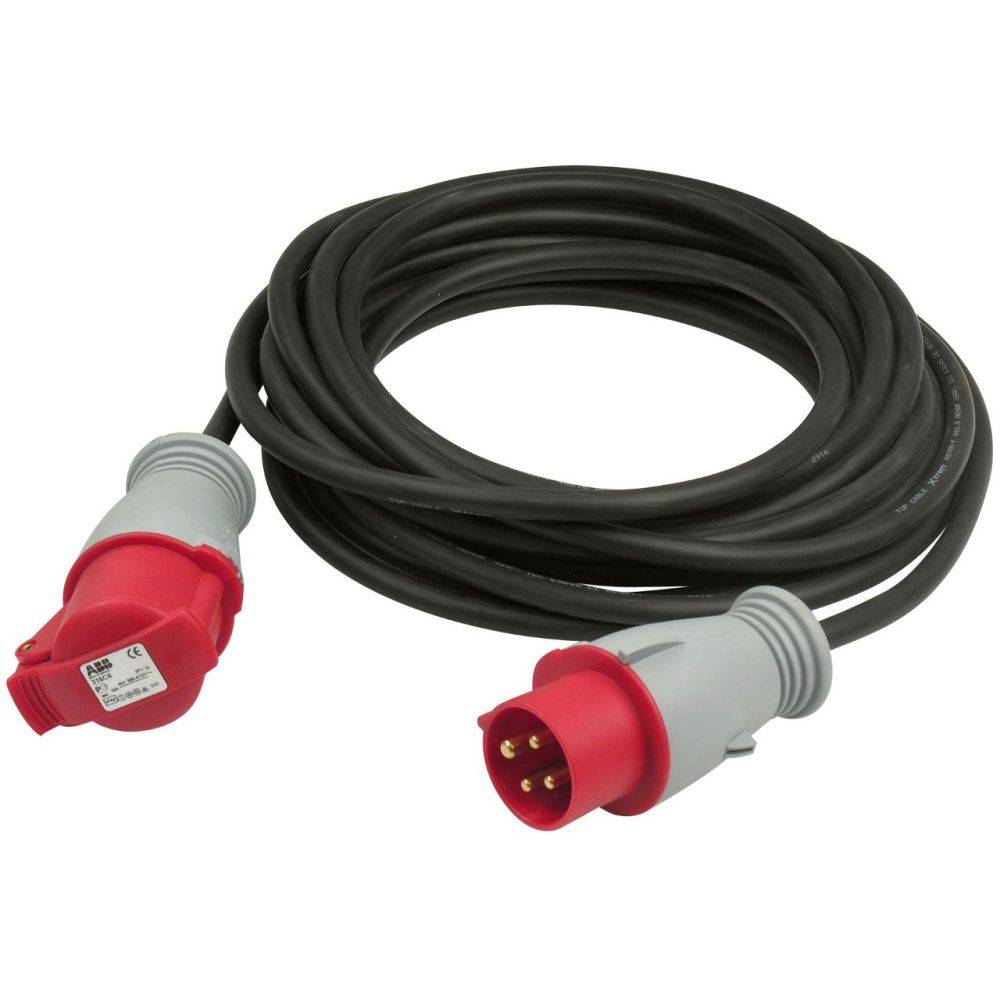 Showtec Motorkabel CEE 4P rood 16A 20m afbeelding