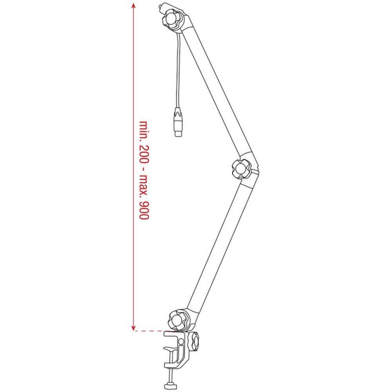 Broadcast statief met Neutrik pluggen