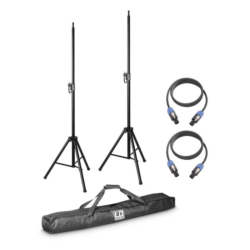 LD Systems Dave 8 Statievenset met luidsprekerkabels en draagtas Dave 8 Statievenset met luidsprekerkabels en draagtas