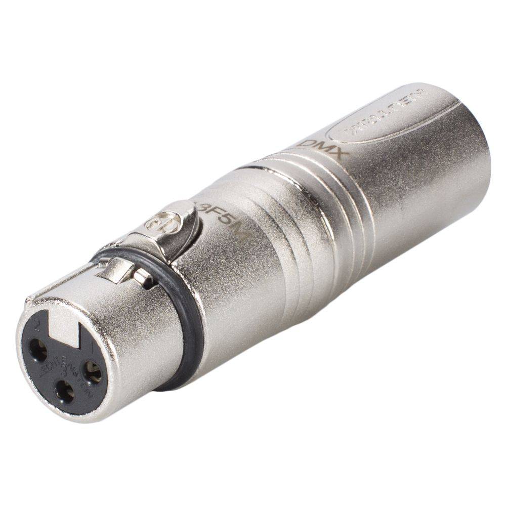 Neutrik NA3F5M XLR 3p female naar XLR 5p male adapter afbeelding