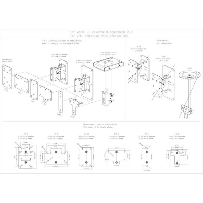 24354 Adapter paneel 2 zwart