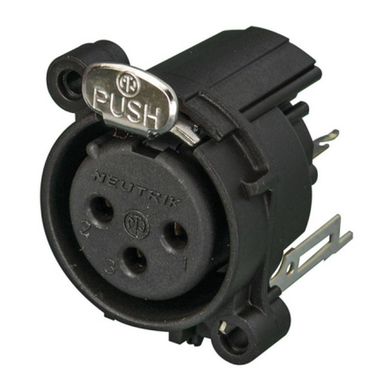 Neutrik NC3FAV2 Female XLR chassisdeel NC3FAV2 Female XLR chassisdeel