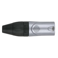 XLR plug X-type 3p male zilver met kleurring